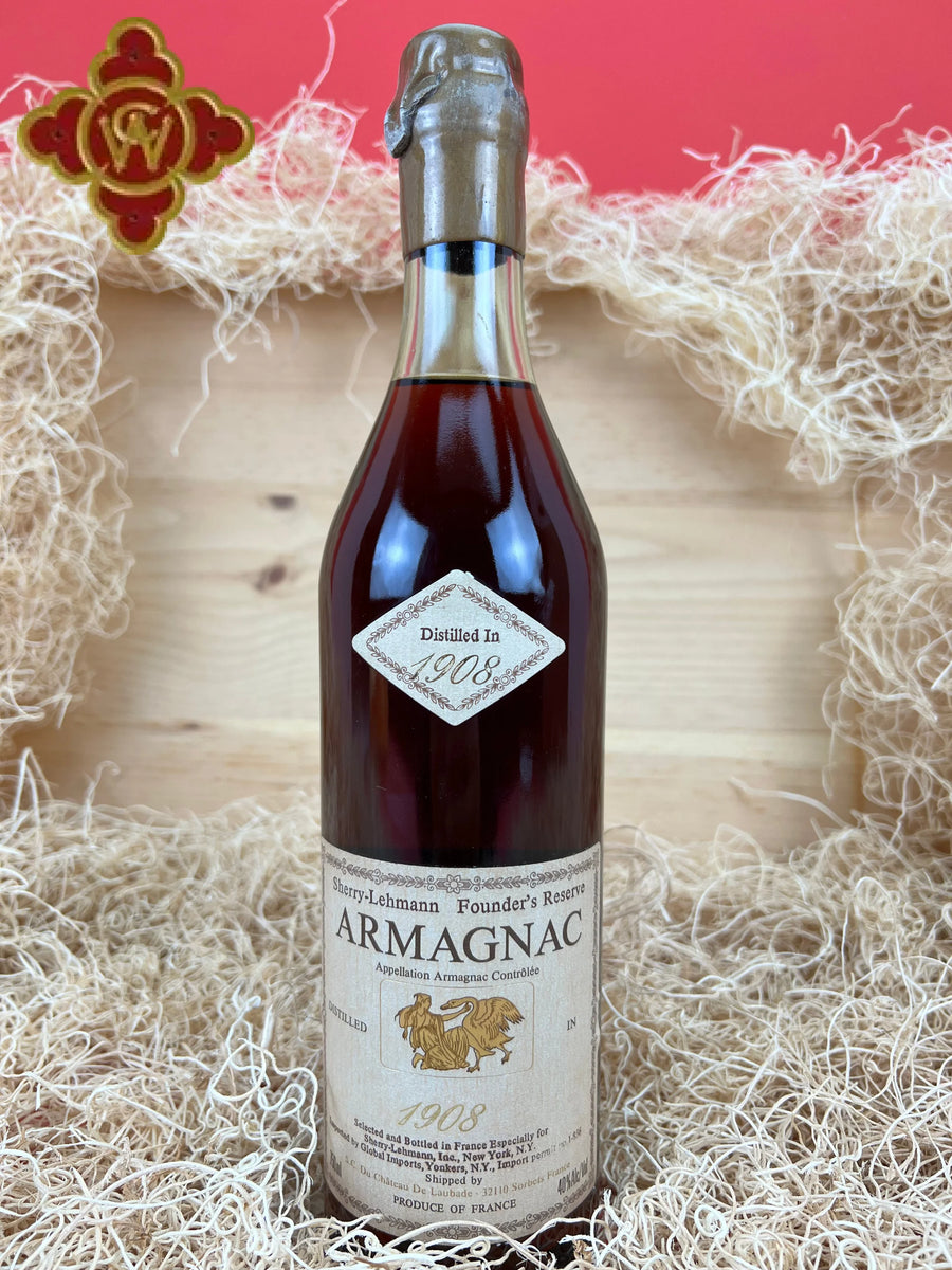 1908 Sherry Lehmann Founder's Reserve Armagnac – CultWine 1908 Sherry Lehmann Founder's Reserve Armagnac – CultWine