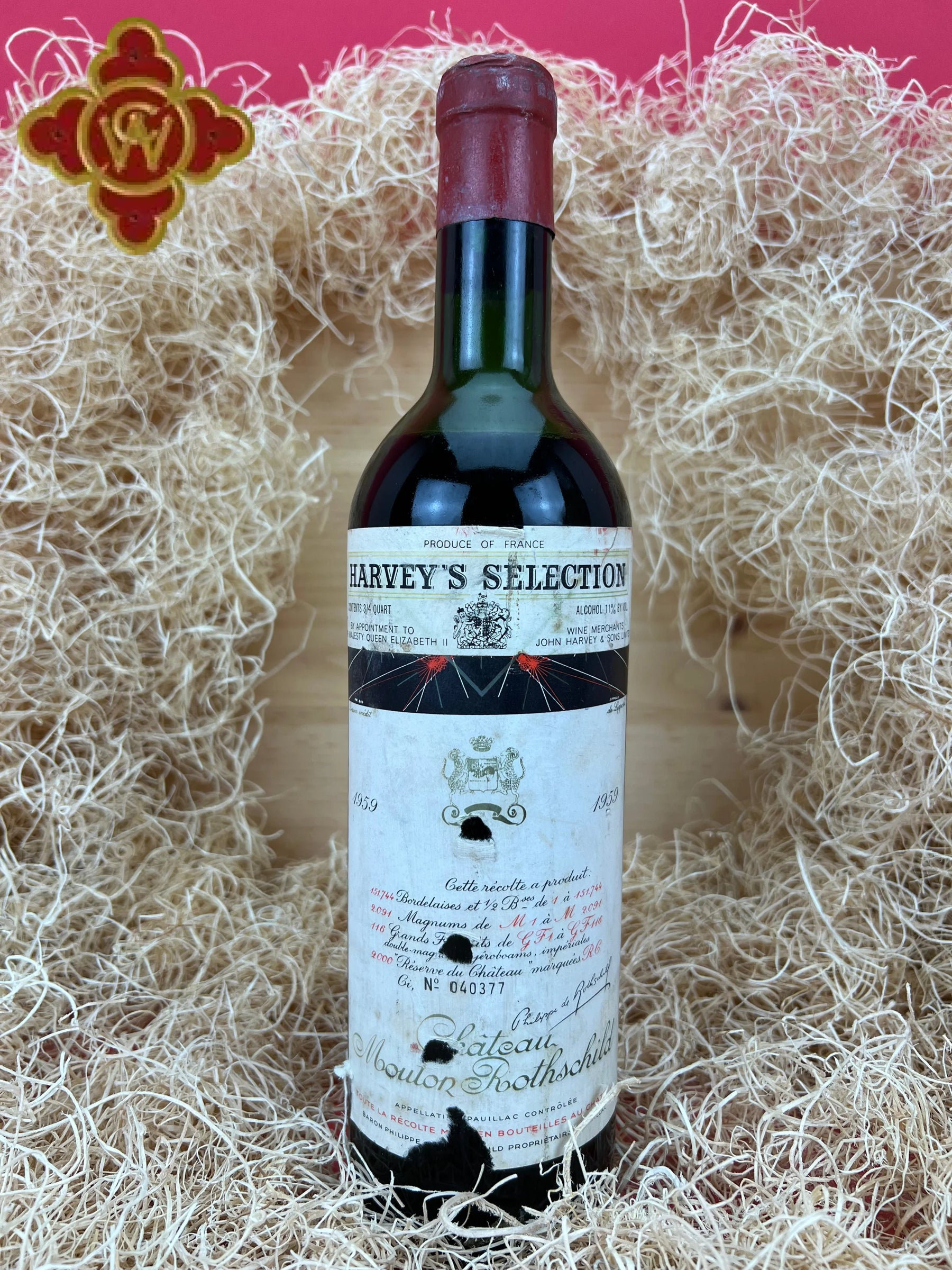 1959 Chateau Mouton-Rothschild Bordeaux - 750ml bordeaux