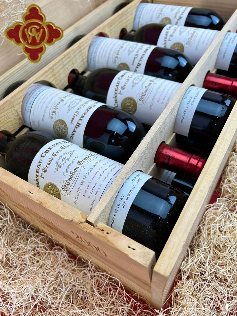 1990 Chateau Cheval Blanc Bordeaux - 98 pts - OWC 12 btls x 750ml bordeaux