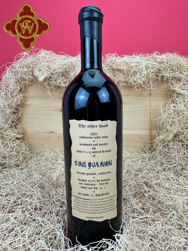 1995 Sine Qua Non The Other Hand – CultWine