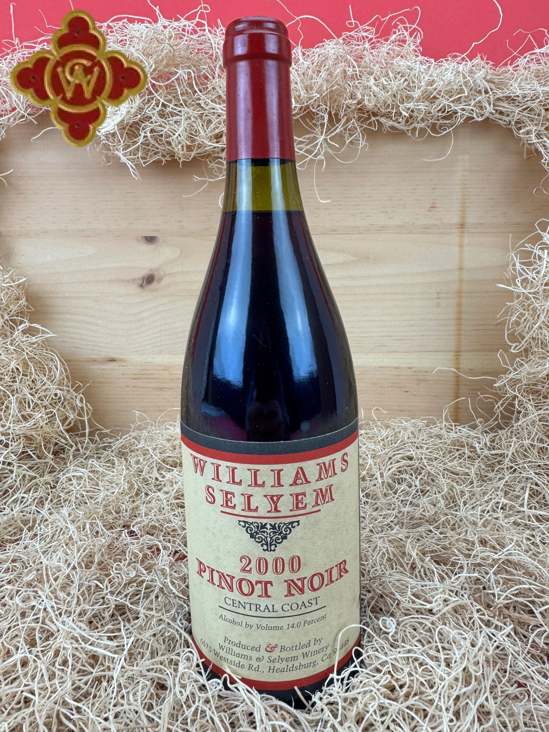 2000 Williams Selyem Central Coast Pinot Noir - 750ml pinot noir