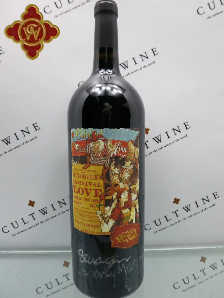 あかまる　スイート・ティー＆グイド　ミスフリッター＆アーヴィ 2005 Mollydooker Carnival Of Love Shiraz RARE Magnum 99 pts 1500ml