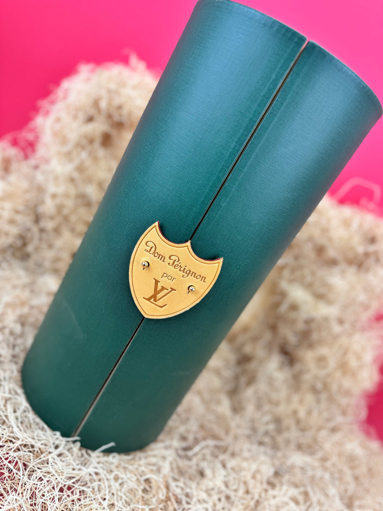 1990 Moet Chandon Dom Perignon Brut Champagne Louis Vuitton Leather Bag - OCB - 750ml