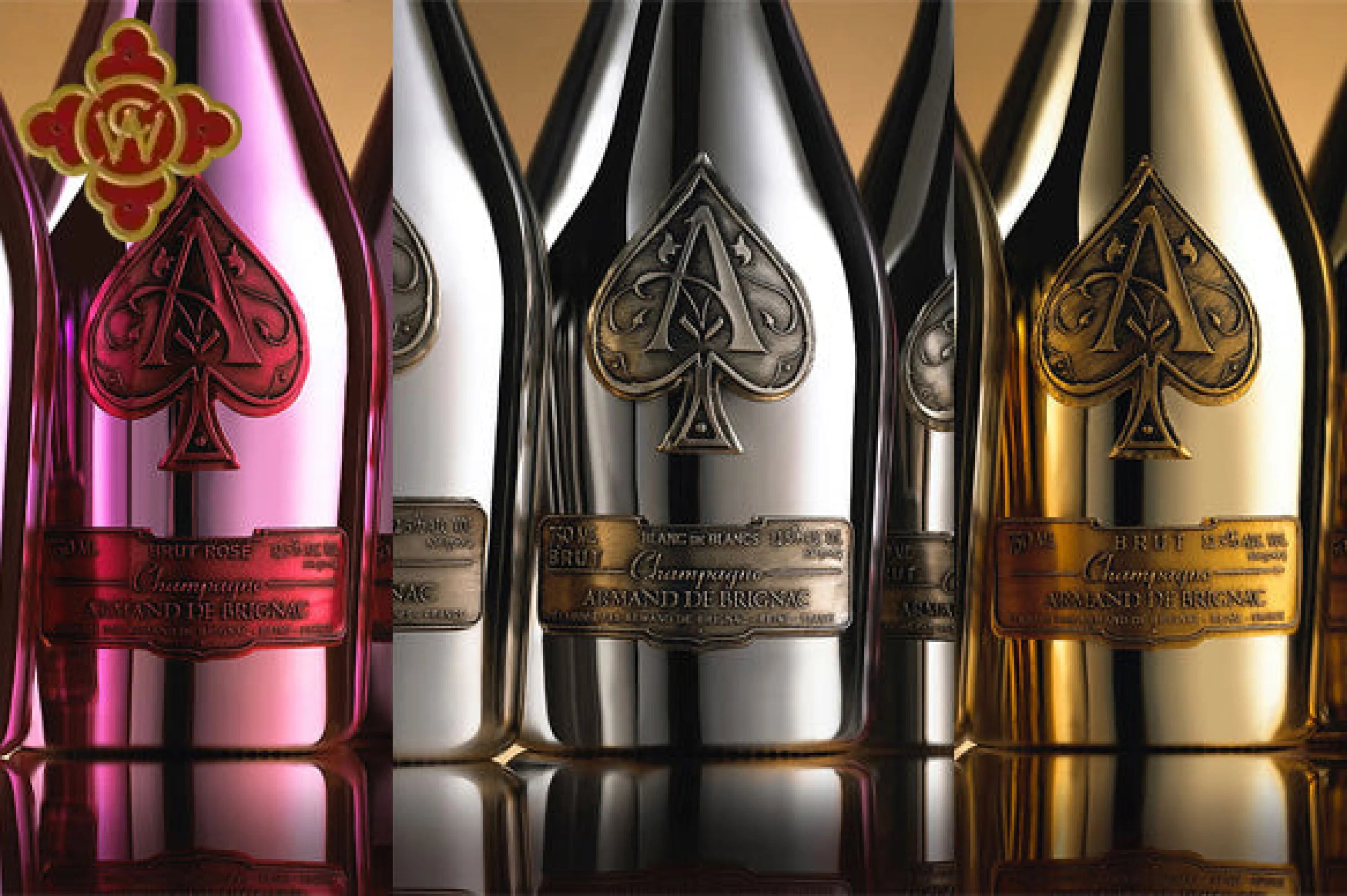 Armand de Brignac Aces of Spades Gold Brut, Rose, Blanc de Blanc