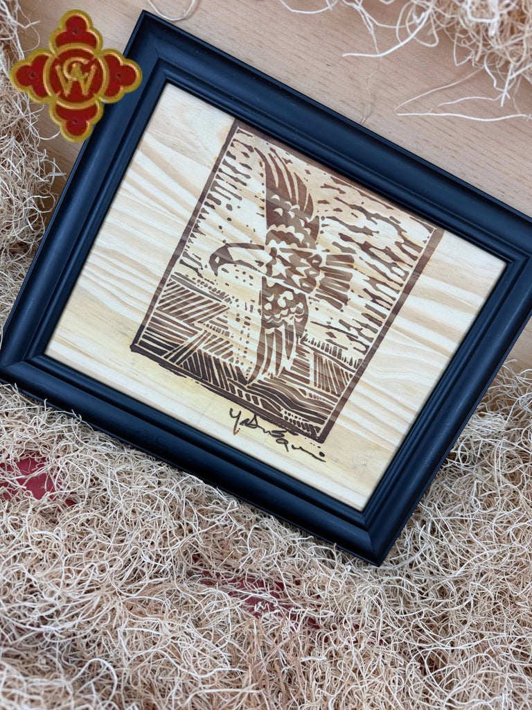 Screaming Eagle Iconic Authentic OWC Framed Art - Wine