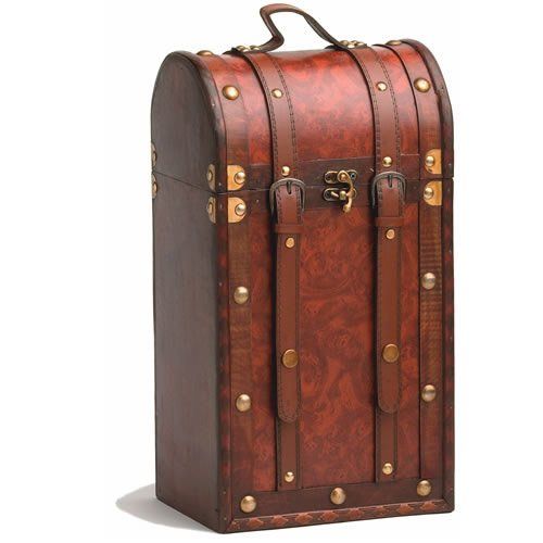 Antique Treasure Chest Six Bottle Wine Carrier – CultWine