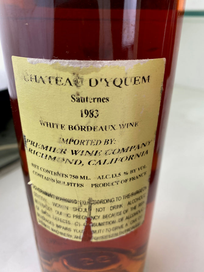 1983 Chateau d'Yquem Sauternes – CultWine