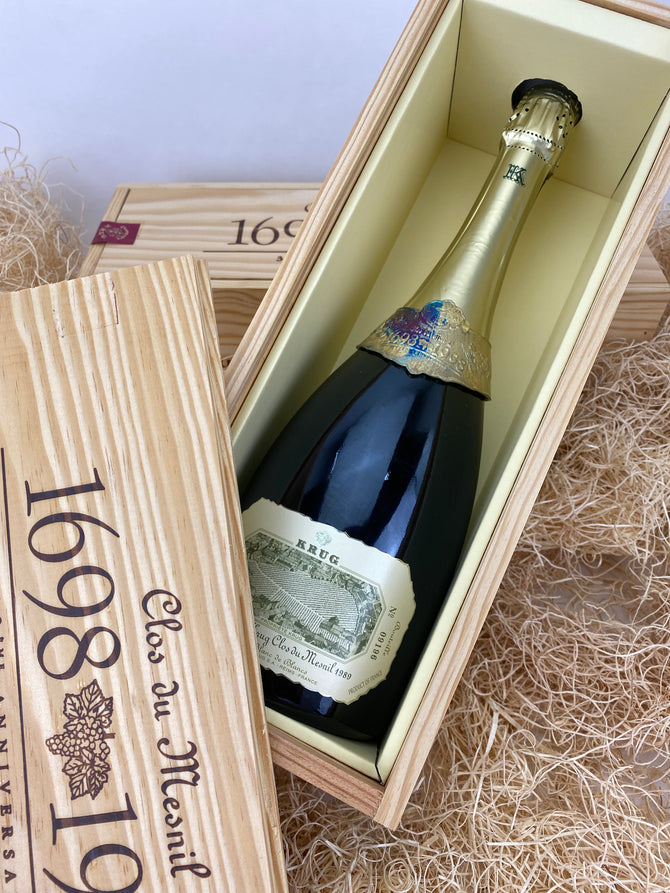 1986 Krug Clos De Mesnil Blanc de Blancs Champagne - OWC 1 x 750ml
